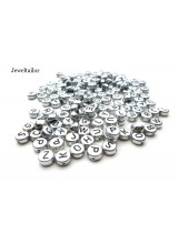 150 Silver Acrylic Mixed Alphabet Letter Beads 7mm ~ Ideal For Name Bracelets, Card Making & Other Craft Activities